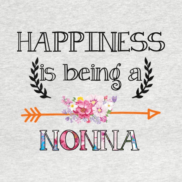 Happiness is being Nonna floral gift by DoorTees